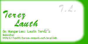 terez lauth business card